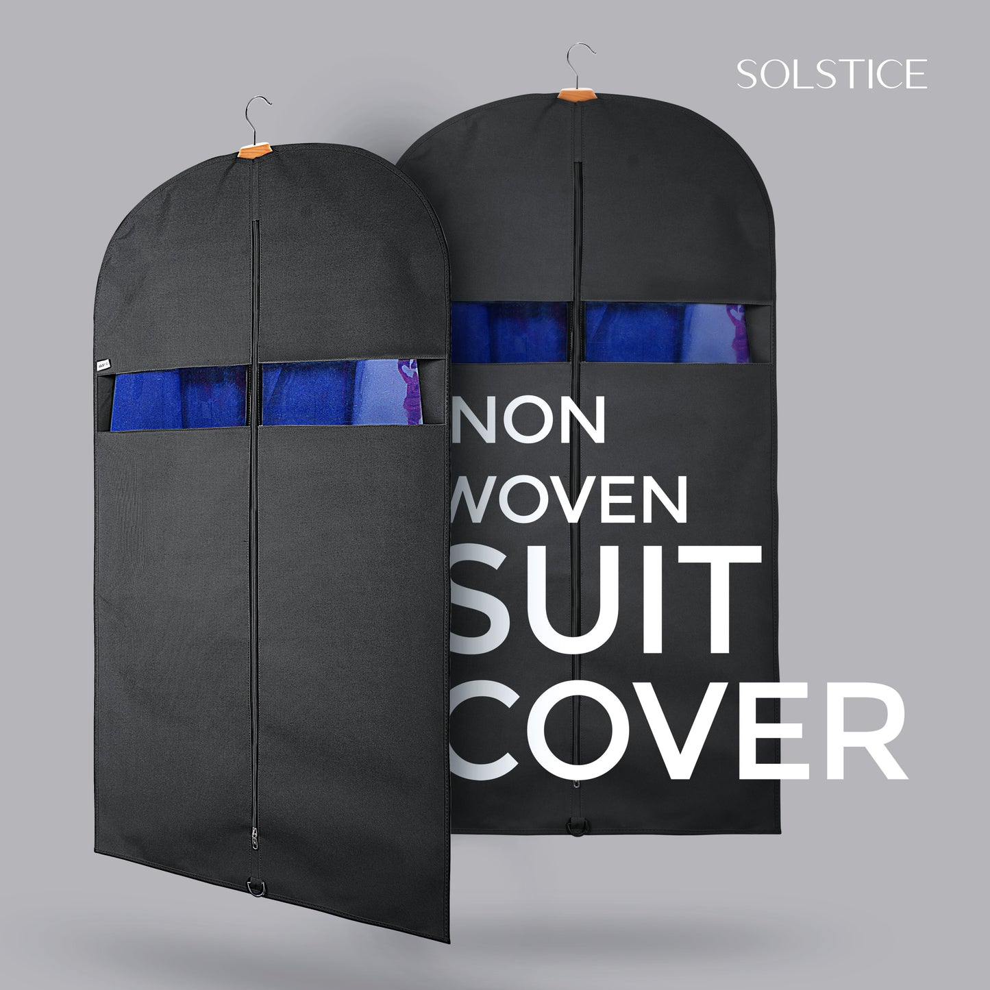 Pack of 5 Suit Cover Big Size with Zip of 40 x 24 inch