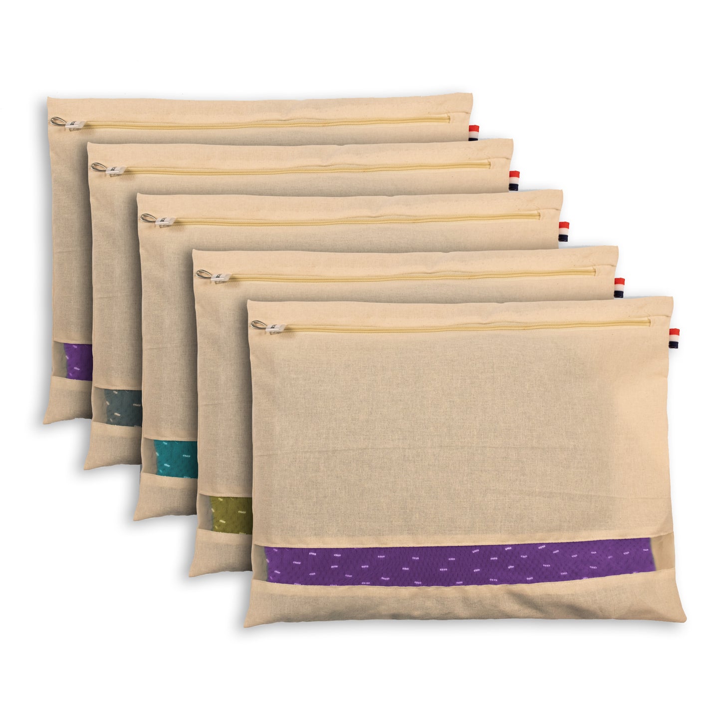Set of 5 cotton big saree covers / bags for storage single 18 x 15 Inches