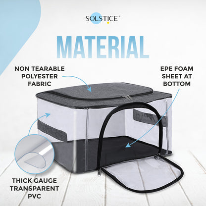 Pack of 4 Storage Box for Clothes of Plastic (44 x 32 x 24 cm)