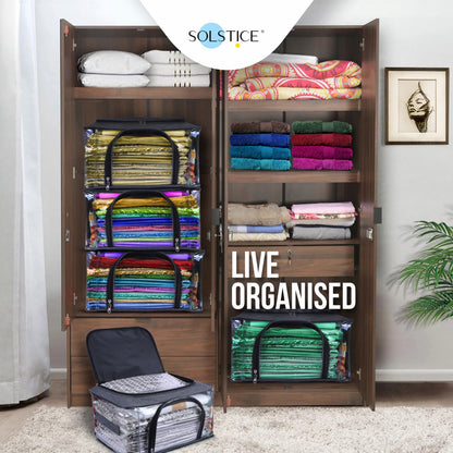 Pack of 4 Storage Box for Clothes of Plastic (44 x 32 x 24 cm)