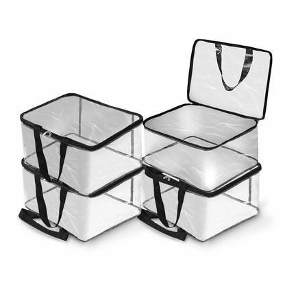 Set of 4 Transparent Storage Bag for Sarees,Clothes, Lehenga, Blankets, Bedsheets