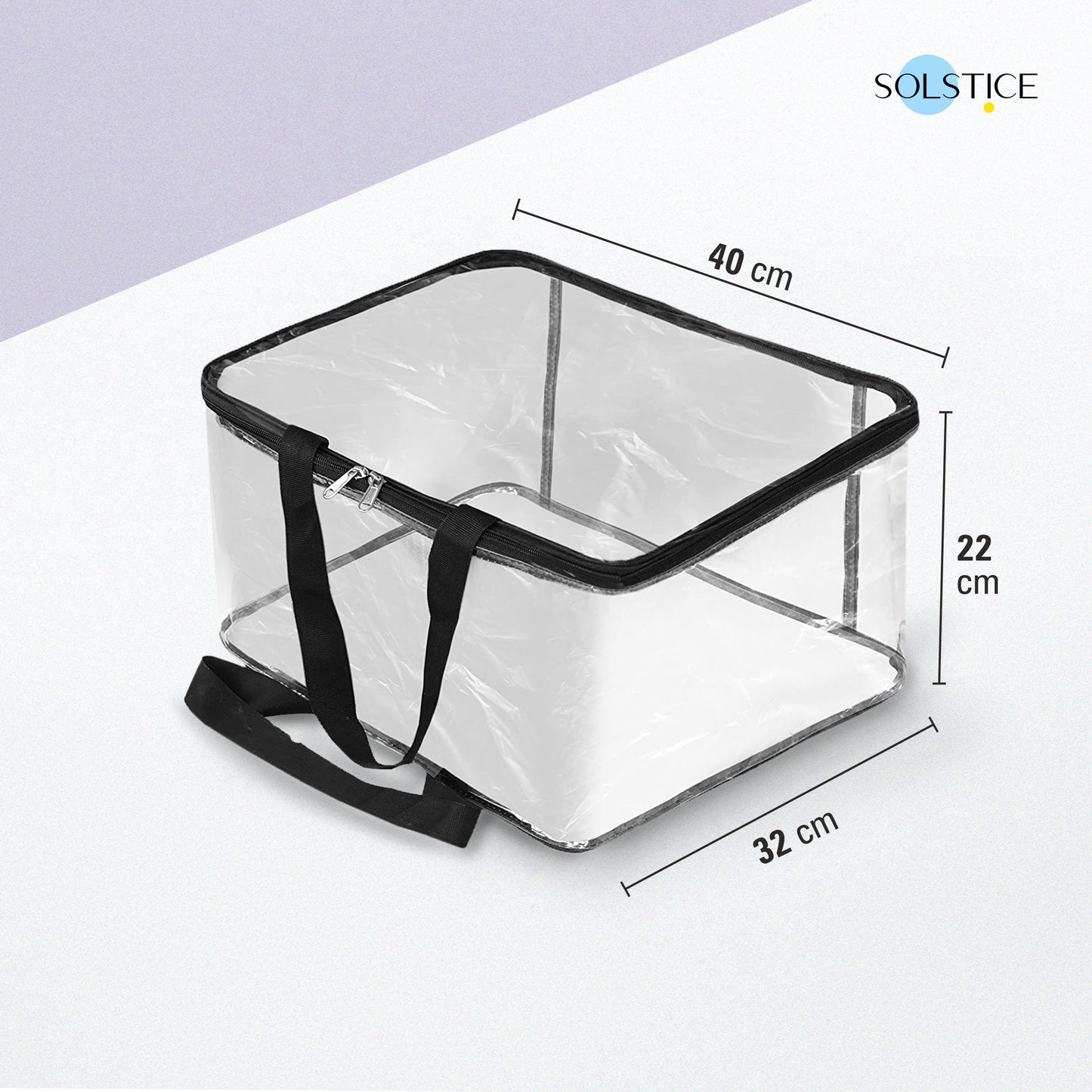 Set of 4 Transparent Storage Bag for Sarees,Clothes, Lehenga, Blankets, Bedsheets