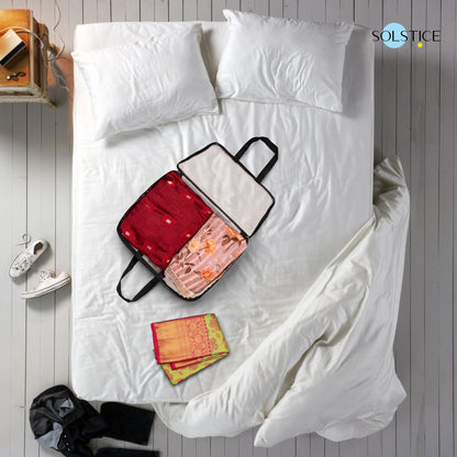 Set of 4 Transparent Storage Bag for Sarees,Clothes, Lehenga, Blankets, Bedsheets