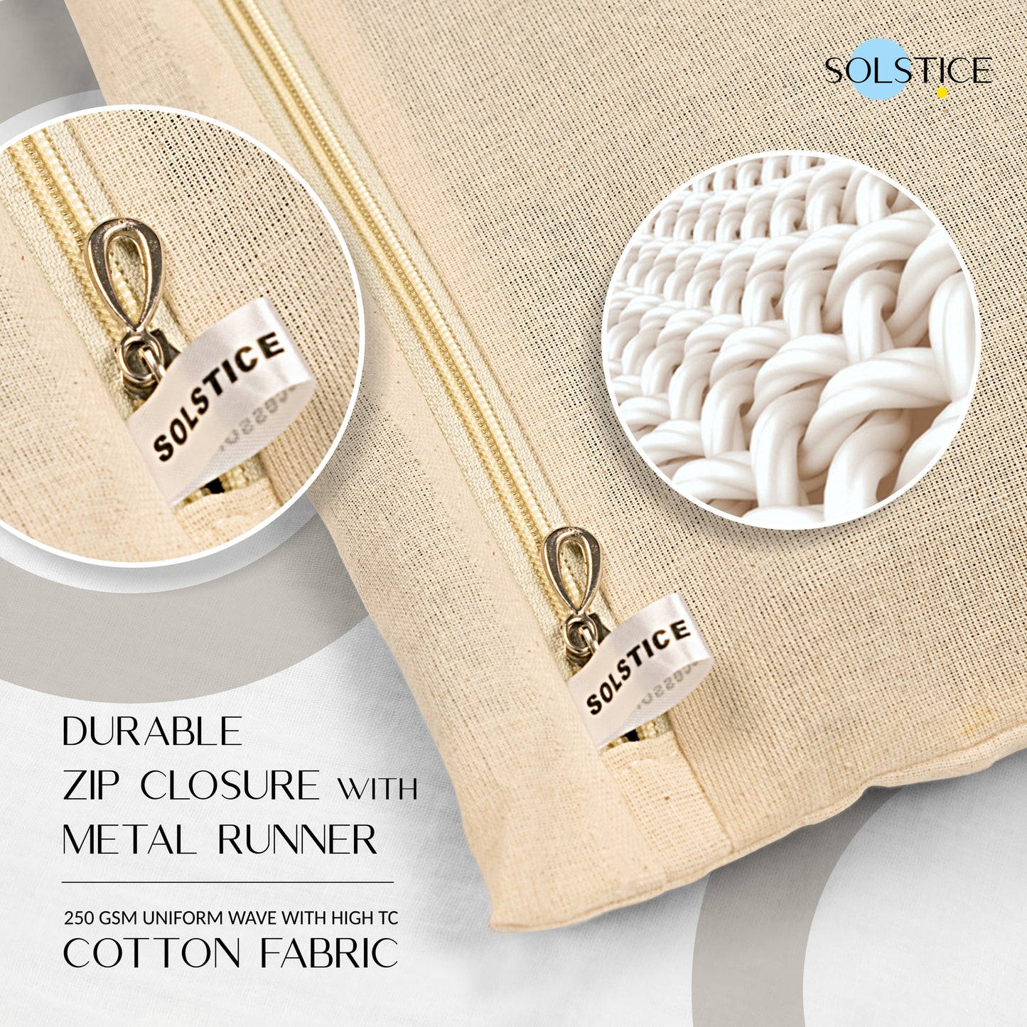 Cotton Saree Covers With Zip | Pack of 12 | 16 x 14 Inch
