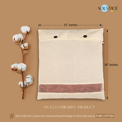 Set of 6 cotton big saree covers / bags for storage single 18 x 15 Inches With Window